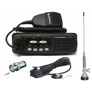 Motorola GM340 VHF DIN mit Antenne und Programmierung
