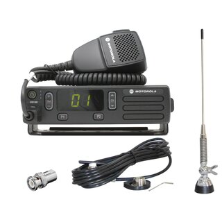 Motorola DM1400 VHF mit Antenne und Programmierung