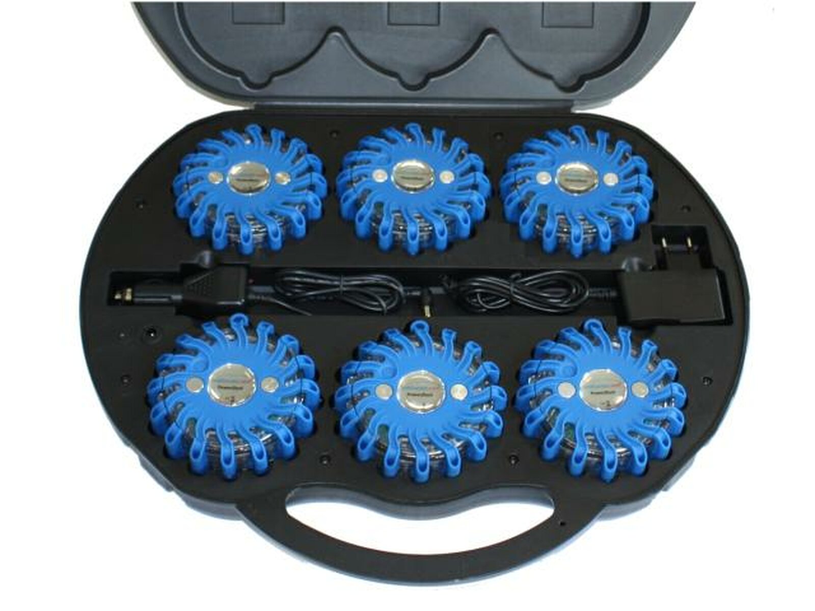 Powerflash LED Kofferset Blitzer Blau